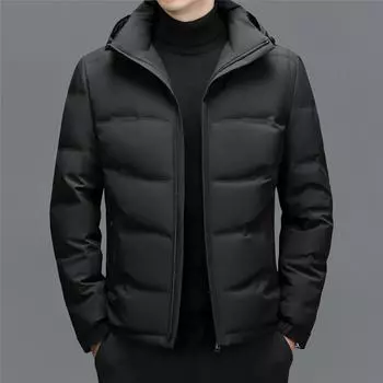 Утолщенный и бархатный теплый пуховик для экстремально холодной погоды, мужской короткий зимний новый мужской пуховик на утином пуху M
