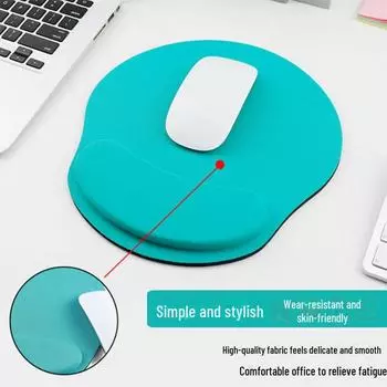 Утолщенный коврик для мыши из вспененного ЭВА с подставкой для запястья - однотонный красный