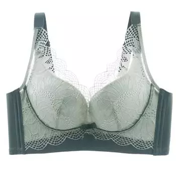 Утолщенный кружевной бюстгальтер с небольшой грудью, суперсобранный бюстгальтер, регулируемое стальное кольцо, нижнее белье, женский комплект с бюстгальтером 40C белый