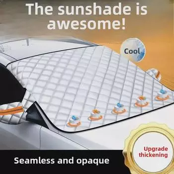 Утолщенный лобовой лобовой чехол от снега: Зимний солнцезащитный козырек с защитой от замерзания и заморозки