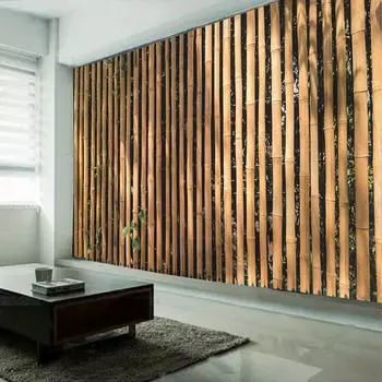 Утолщенный матовый гобелен с бамбуковым принтом — идеально подходит для декора гостиной, спальни или комнаты в общежитии 95*73cm