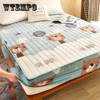 Утолщенный наматрасник, стеганая простыня, одинарный и двойной, приятный для кожи, дышащий пылезащитный чехол для матраса, защитный чехол Simmons 120x200cm