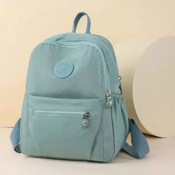 Утолщенный нейлоновый рюкзак из ткани Оксфорд, женский, большой емкости, водонепроницаемый, легкий дорожный рюкзак чёрный