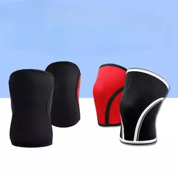 Утолщенный неопрен Scr для занятий спортом, фитнесом, тяжелой атлетикой, приседаниями, наколенниками для улицы, 7 мм S 1PCS
