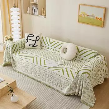 Утолщенный нескользящий синель, современный простой чехол для дивана, ткань для полотенец, лето, четыре сезона, универсальный чехол для дивана, все включено 180*130cm жёлтый