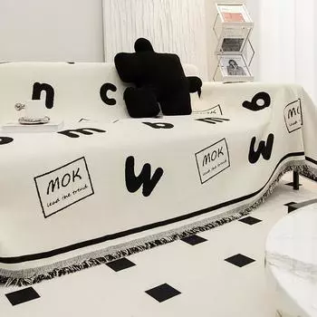 Утолщенный новый чехол для дивана, ткань, полное покрытие, одеяло, четыре сезона, защита от кошачьих царапин, американское письмо, диван, пылезащитный чехол, полотенце 180*180cm