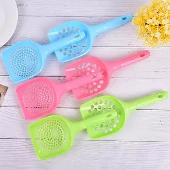 Утолщенный пластиковый совок для кошачьего туалета, набор совок для ухода за домашними животными, совок для песка, лопата, полый инструмент для чистки, чистящие средства, совки для корма для собак