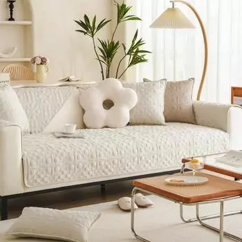 Утолщенный плюшевый чехол для дивана для гостиной, однотонный нескользящий диван, подушка, коврик, жаккардовый чехол для дивана, мягкое кресло, диван, полотенце для дома