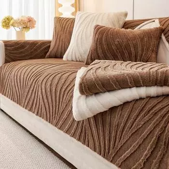 Утолщенный плюшевый чехол для дивана с изображением кролика для гостиной, противоскользящий мягкий универсальный чехол для дивана, полотенце для спинки дивана, секционный теплый коврик для дивана A 70x70