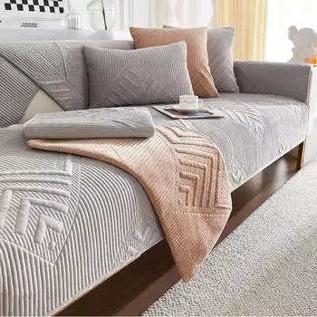 Утолщенный плюшевый чехол на подушку для дивана, универсальный чехол для дивана на четыре сезона, защитный коврик для дивана, нескользящий чехол для дивана для гостиной 1pcs45x45 pillowcase