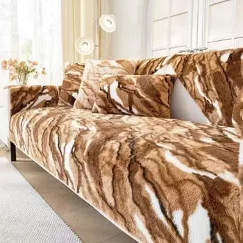 Утолщенный плюшевый диван, подушка, теплый диван, коврик, полотенце, противоскользящее, универсальное, роскошное, чехлы для диванов, домашние животные, детский, мягкий диван, одеяло, гостиная A 70x70