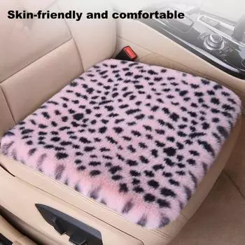 Утолщенный плюшевый комплект подушек для автомобильного сиденья с нескользящей конструкцией, износостойкий мягкий пушистый защитный чехол для зимнего теплого сиденья 3pcs белый