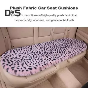 Утолщенный плюшевый комплект подушек для автомобильного сиденья с нескользящей конструкцией, износостойкий мягкий пушистый защитный чехол для зимнего теплого сиденья 3pcs бежевый