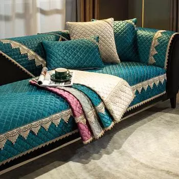 Утолщенный плюшевый нескользящий чехол для дивана, мягкий однотонный диван, подушка, полотенце для гостиной, мебель, декор, чехлы для диванов 70x70cm 1pcs