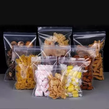 Утолщенный полиэтилен, прозрачный самозапечатывающийся мешок 0,16 мм, небольшой размер, уплотнительная упаковка для сохранения свежести продуктов питания, сумка для хранения предметов домашнего обихода 7x10cm 100pcs