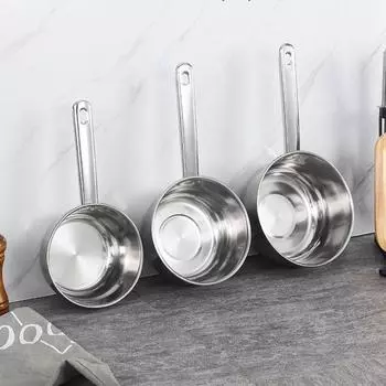 Утолщенный половник из нержавеющей стали для воды, нержавеющая кастрюля для молока, столовая посуда, черпак для воды, суп 14cm