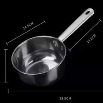 Утолщенный половник из нержавеющей сталиБытовой кухонный половник для зачерпыванияПоловник из нержавеющей стали с длинной ручкой и плоским дном Small [14cm]