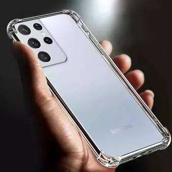 Утолщенный противоударный чехол из мягкого ТПУ с подушкой безопасности для Samsung Galaxy S21 Ultra 5G, прозрачная задняя крышка, чехлы S 21 for samsung s21ultra