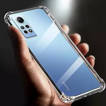 Утолщенный противоударный чехол из мягкого ТПУ с подушкой безопасности для Xiaomi Redmi Note 12 Pro, чехол 4G, прозрачная задняя крышка 12pro Funda for Note 12 pro 4G прозрачный