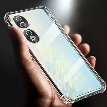 Утолщенный противоударный чехол из мягкого ТПУ с подушкой безопасности REA-NX9 для телефона Honor 90, 5 г, прозрачная задняя крышка 6,7 дюйма для задней панели For Honor 90 чистый