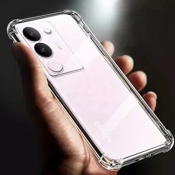 Утолщенный противоударный чехол из мягкого ТПУ с подушкой безопасности для мобильного телефона vivo S17 Pro, прозрачная задняя крышка, чехлы S 17 pro Funda For vivo S17 Pro прозрачный