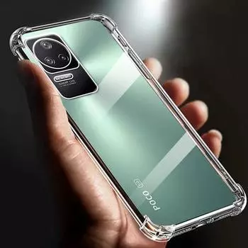 Утолщенный противоударный прозрачный мягкий чехол для телефона TPU с подушкой безопасности для Xiaomi Poco F4, прозрачная задняя крышка, чехлы pocof4 Funda for Xiaomi Poco F4 прозрачный