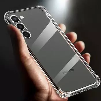 Утолщенный противоударный прозрачный мягкий чехол для телефона TPU с подушкой безопасности для Samsung Galaxy S24 Ultra 5G Plus Fe Прозрачная задняя крышка S23 чехлы For Samsung S24 чистый