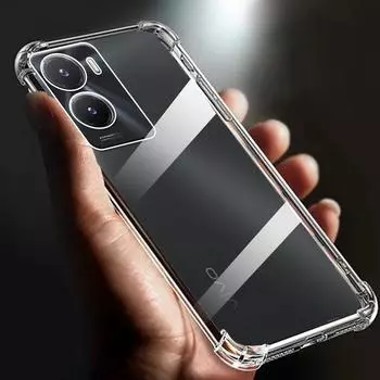 Утолщенный противоударный прозрачный мягкий чехол для телефона TPU с подушкой безопасности для vivo Y35 5G Прозрачная задняя крышка для Y16 4G Y 35 Funda Cases For vivo Y35 5G прозрачный