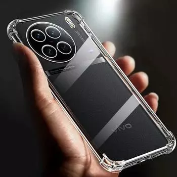Утолщенный противоударный прозрачный мягкий чехол для телефона TPU с подушкой безопасности для vivo X90 Pro, чехол 5 г, прозрачная задняя крышка для чехлов x90pro Funda for vivo X90 Pro прозрачный