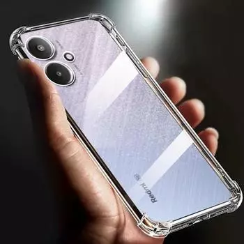 Утолщенный противоударный прозрачный мягкий чехол для телефона TPU с подушкой безопасности для Redmi 13C 4g 5g, прозрачная задняя крышка для чехлов 13 C Funda For redmi 13C 5G прозрачный