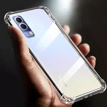 Утолщенный противоударный прозрачный мягкий чехол для телефона TPU с подушкой безопасности для Vivo Y53s, 5 г, прозрачная задняя крышка, чехлы Y 53s Funda, 6,58 дюйма For vivo y53s 5G прозрачный