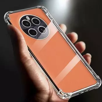 Утолщенный противоударный прозрачный мягкий чехол для телефона TPU с подушкой безопасности 6,78 дюйма для Realme GT5 Pro, чехол 5G, прозрачная задняя крышка, чехлы GT 5 RMX3888 For Realme GT5 Pro чистый