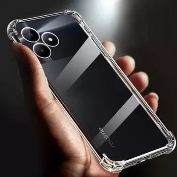 Утолщенный противоударный прозрачный мягкий чехол для телефона TPU с подушкой безопасности для Realme C51, чехол 4G RMX3830, прозрачная задняя крышка 6,74 дюйма, чехлы Funda For Realme C51 4G чистый