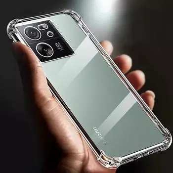 Утолщенный противоударный прозрачный мягкий чехол из ТПУ для телефона Xiaomi 13T 13T pro, чехол 5g, прозрачная задняя крышка для redmi K 60 ultra for xiaomi 13T прозрачный