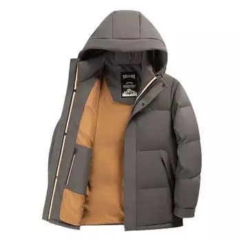 Утолщенный пуховик с капюшоном, зимняя новая мужская средняя и длинная пуховая куртка M