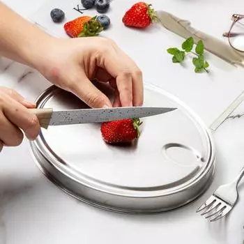 Утолщенный сервировочный поднос с защитой от падения, уникальная многофункциональная фруктовая тарелка, десертное блюдо, сковорода для барбекю