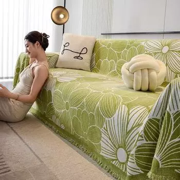 Утолщенный шенилл хлопчатобумажная нить чехол для дивана одеяло простая подушка Ins ветрозащитное полотенце для волос модное одеяло для обеда полотенце для дивана 180x130cm 1pcs