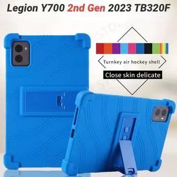 Утолщенный силиконовый чехол с 4 уголками и подставкой для Lenovo Legion Y700 2-го поколения 2023, чехол TB320F 8,8 дюйма, противоударный чехол для планшета, детский чехол Y700 2nd Gen TB320F красный