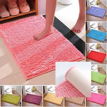 Утолщенный синельный коврик для ванной, Нескользящие коврики для ванной комнаты, впитывающий коврик для двери, мохнатый коврик, коврик для входного дивана, ковер для домашних животных 33 x 50 cm