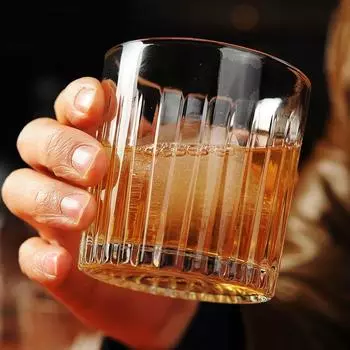 Утолщенный стакан для виски, японский полосатый, набор бокалов для вина Creative Bar, пивные кружки, коктейль Old Fashion, мартини 300ml чистый