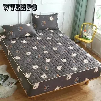 Утолщенный стеганый наматрасник, цельный чехол на кровать, защитный чехол, домашний спальный коврик, наматрасник, двойной пылезащитный чехол для кровати 1,8 м, «все включено» 120x200cm