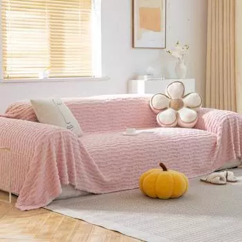 Утолщенный сырный бархатный чехол для дивана, полотенце, зимняя плюшевая подушка для дивана, осенне-зимний чехол для дивана, универсальное одеяло для дивана 180*130cm