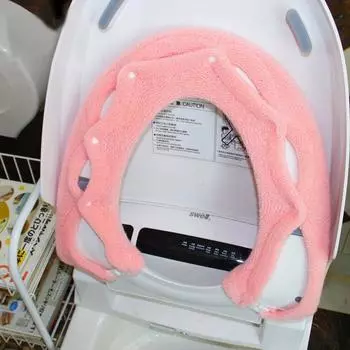 Утолщенный теплый чехол для сиденья унитаза коврик для ванной комнаты кольцо для унитаза подушка мягкая моющаяся универсальная грелка для унитаза аксессуары
