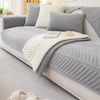 Утолщенный жаккардовый чехол для дивана для гостиной, Нескользящий пылезащитный диван, подушка, коврик, сплошной цвет, простота, угловой диван, полотенце 70X70cm 1pc