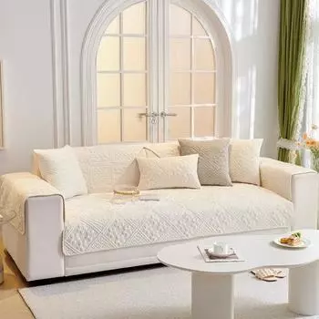 Утолщенный жаккардовый чехол для дивана в гостиной, коврик для дивана для кошек и домашних животных, всесезонный мягкий плюш, универсальная подушка для дивана, нескользящее полотенце для диванов Pillowcase 30x50 1pc