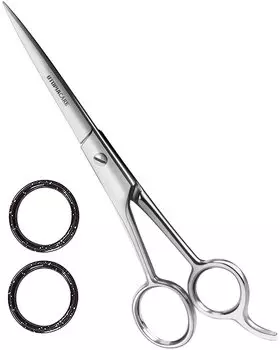 Utopia Care Professional Barber Salon Laser Edge Hair Cutting Scissors Холоднокованые ножницы из нержавеющей стали с хромовым покрытием, устойчивые к ржавчине (16.51см) - серебряный