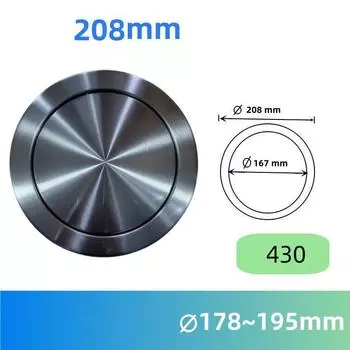 Утопленный люк для мусора/люк для мусора на столешнице серебряный