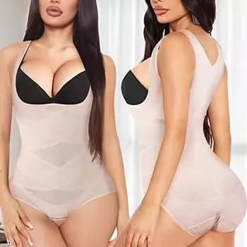 Утягивающее белье с высокой талией, женское нижнее белье для коррекции фигуры, обтягивающие шорты для похудения живота, дышащие XXXL чёрный