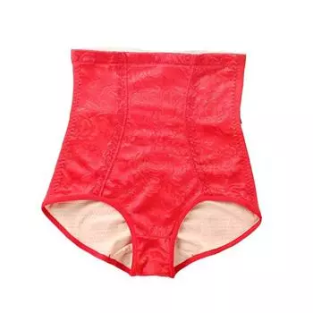 Утягивающее нижнее белье с эффектом похудения Цветочные утягивающие трусы Трусы для женщин XL красный