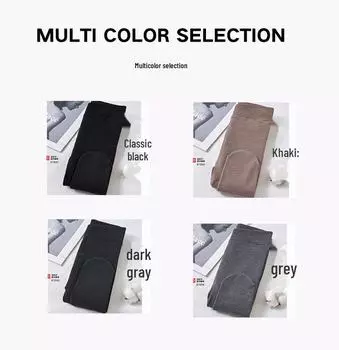 Утягивающие леггинсы Plus Velvet с высокой талией - теплые колготки большого размера для осени/зимы Dark Gray